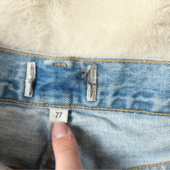 Agolde Riley Crop Jeans in Light Blue Shatter Size 27 - Picture 5 of 10